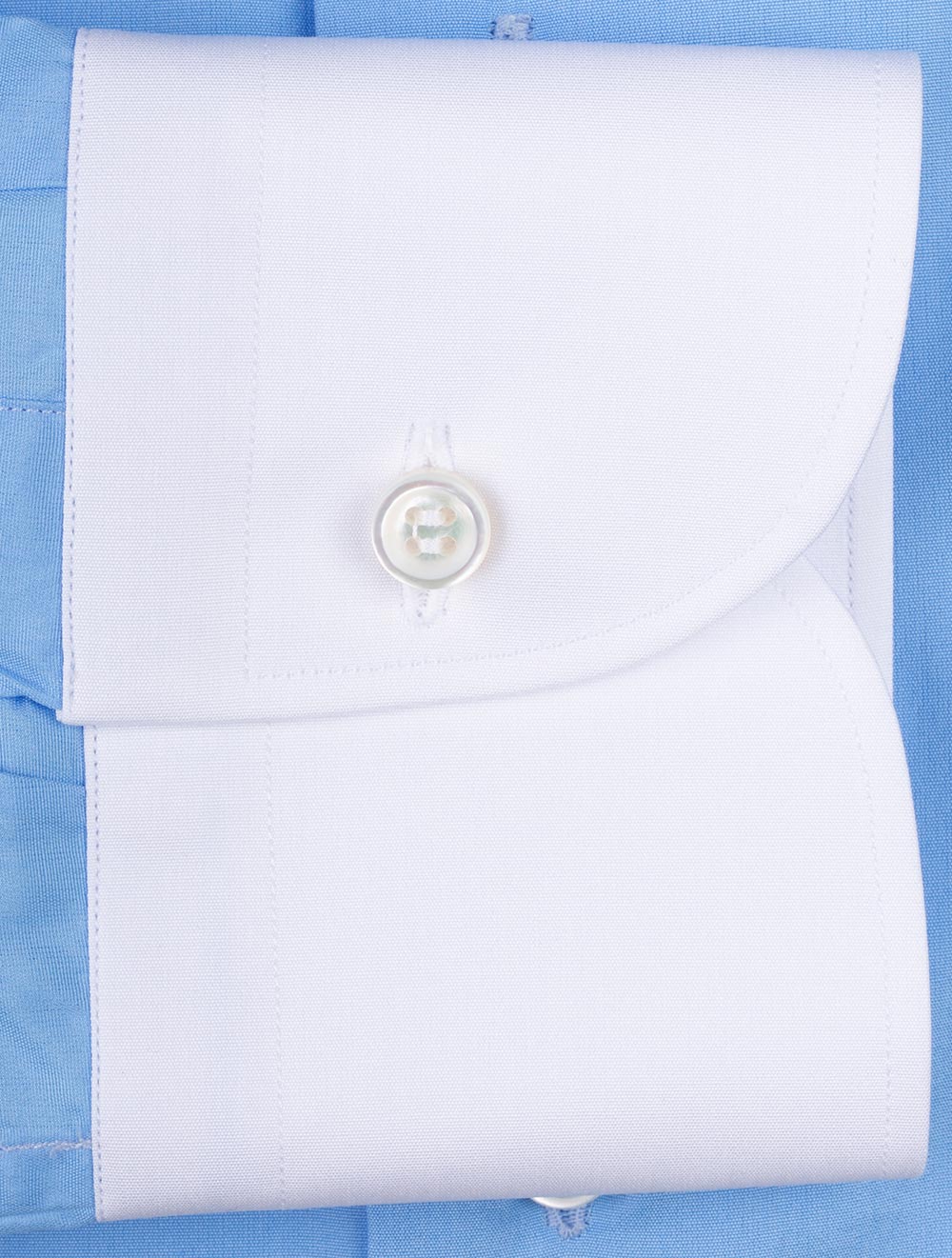 Contrast Cuff & Collar Shirt Blue