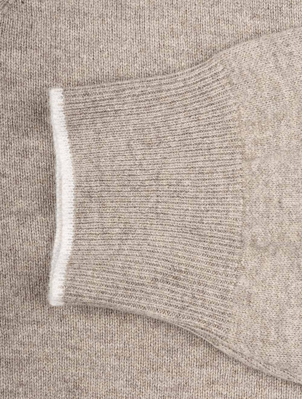 Gran Sasso Half Zip Wool & Cashmere Beige AI3