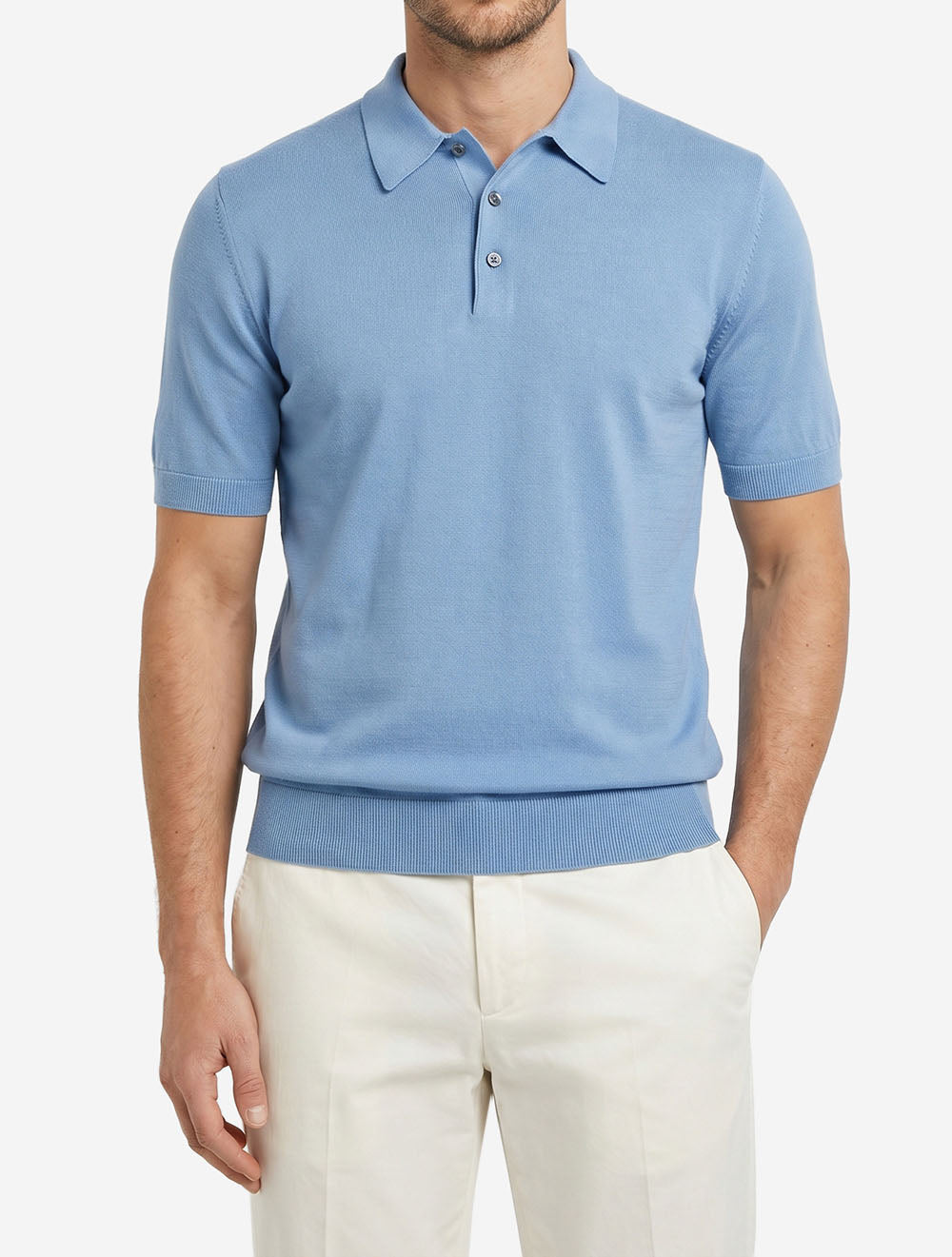 Gran Sasso Tennis Polo Cotton-Blue