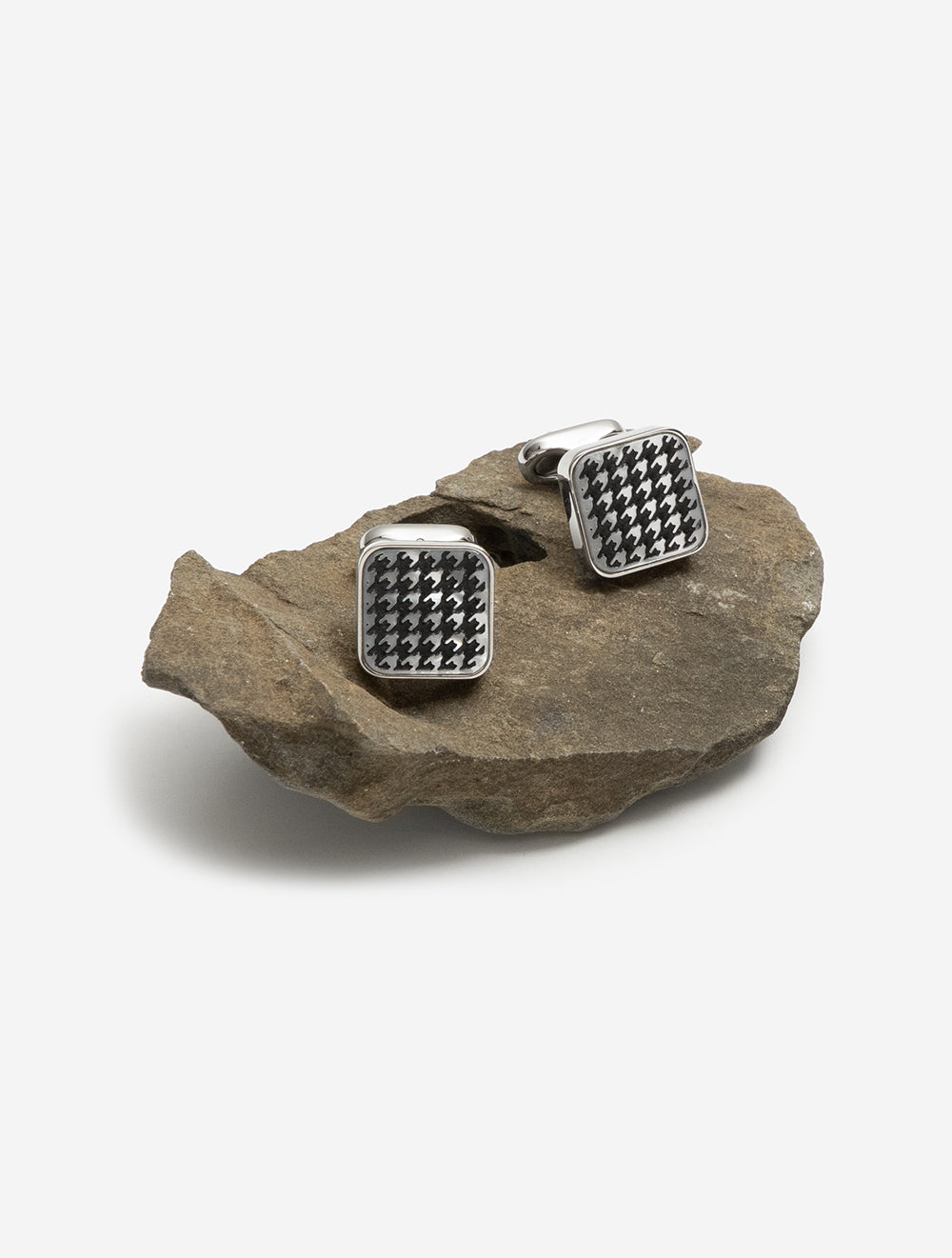 Cufflink Houndstooth
