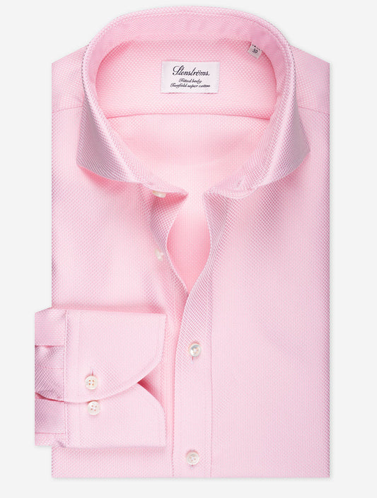 STENSTROMS Fitted Herringbone Shirt Pink