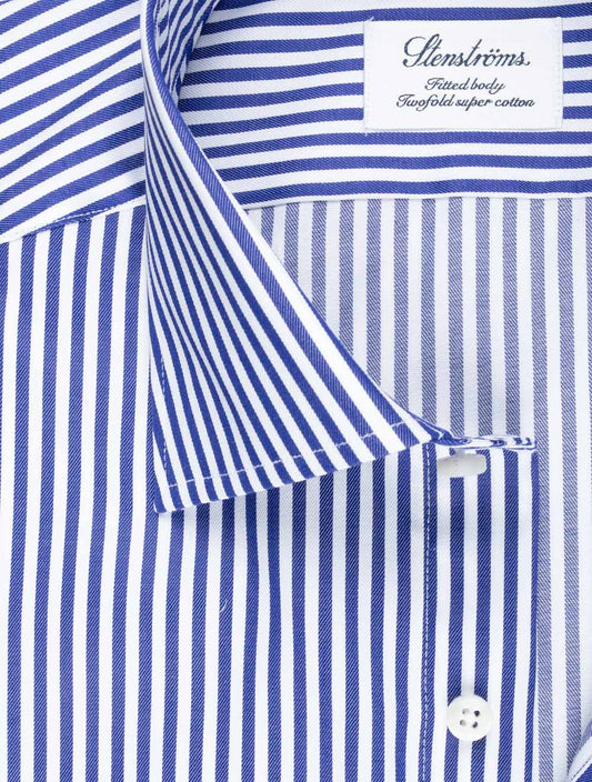 Fitted Stripe Shirt Blue