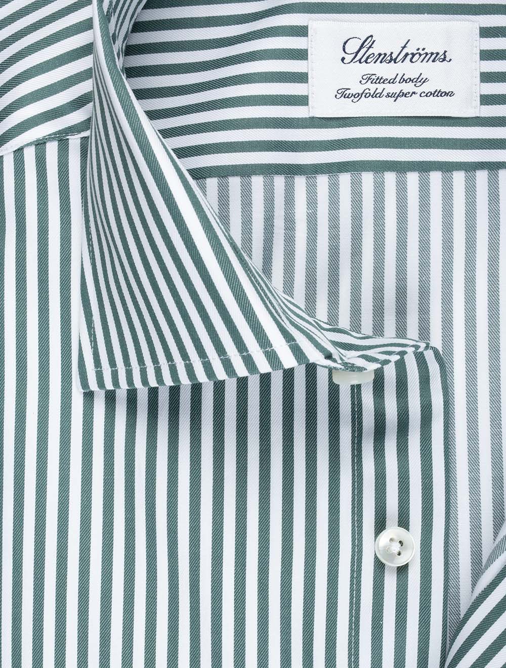 Stenstroms Fitted Stripe Shirt Green | Stylish Men's Casual Shirts Now at Louis Copeland & Sons Stores in Ireland Stenstroms Fitted Stripe Shirt Green | Stylish Men's Casual Shirts Now at Louis Copeland & Sons Stores in Ireland