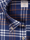 STENSTROMS Fitted Check Shirt-Navy