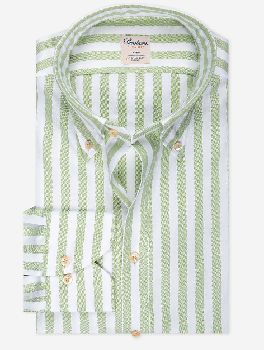Fitted Barstripe Shirt Green