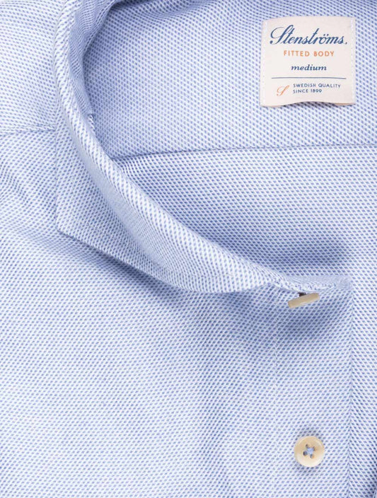 STENSTROMS Fitted Patterned Shirt Blue