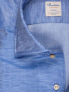 Fitted Cotton Blend Shirt Blue