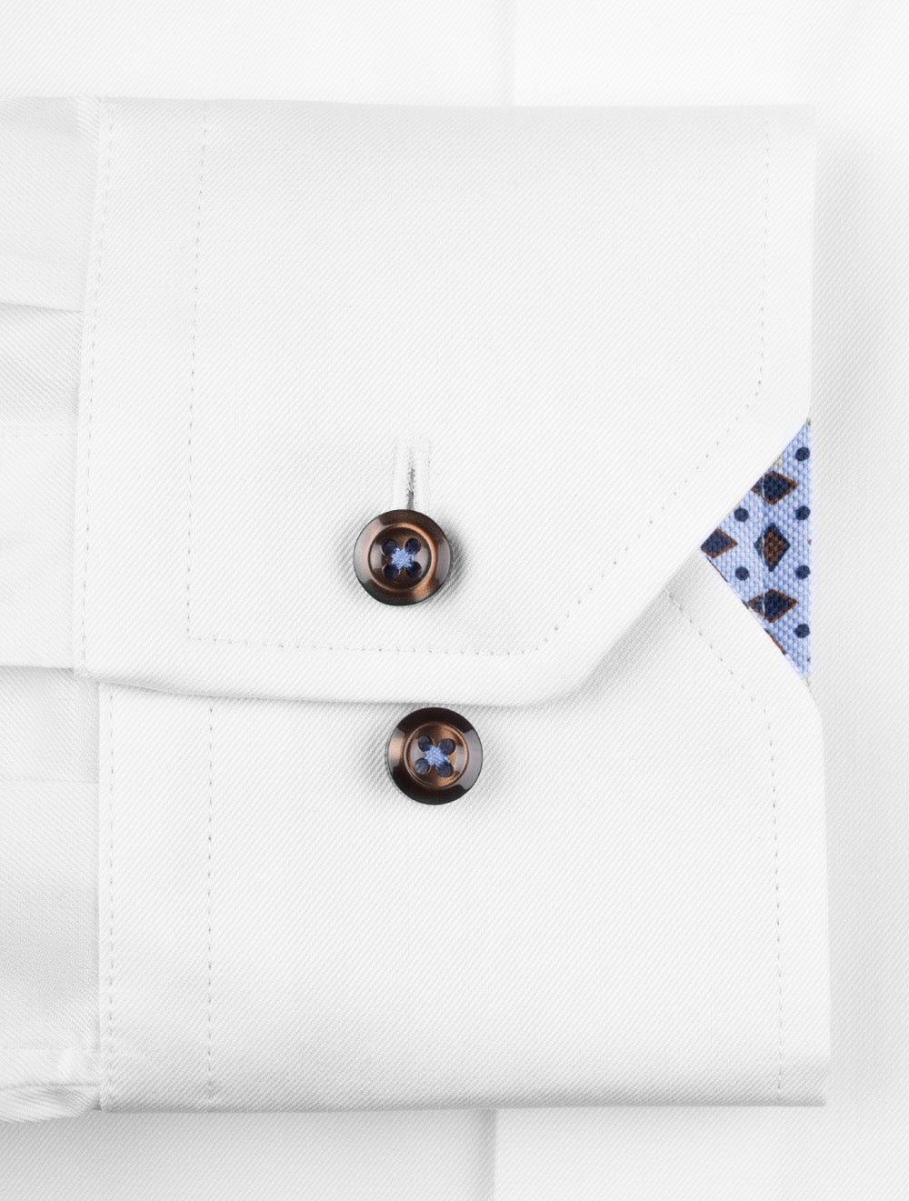Stenstroms White Plain With Inlay Fitted Body Shirt AI3