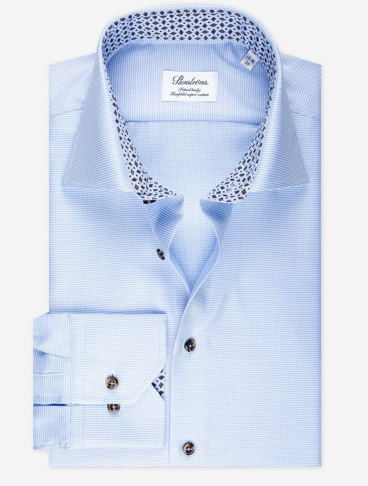 Puppytooth With Inlay Shirt Blue