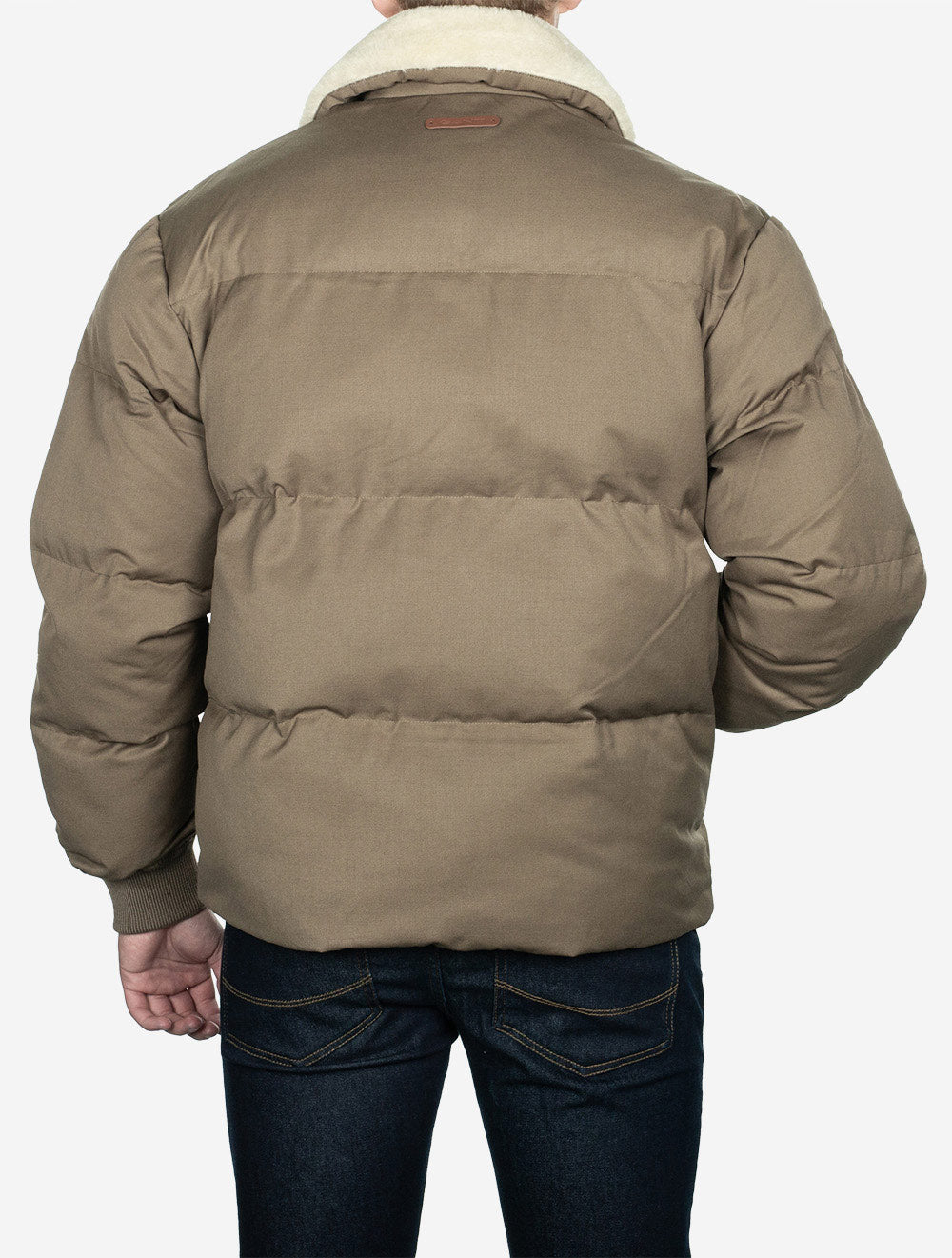 Padded Flannel Puffer Jacket Desert Brown