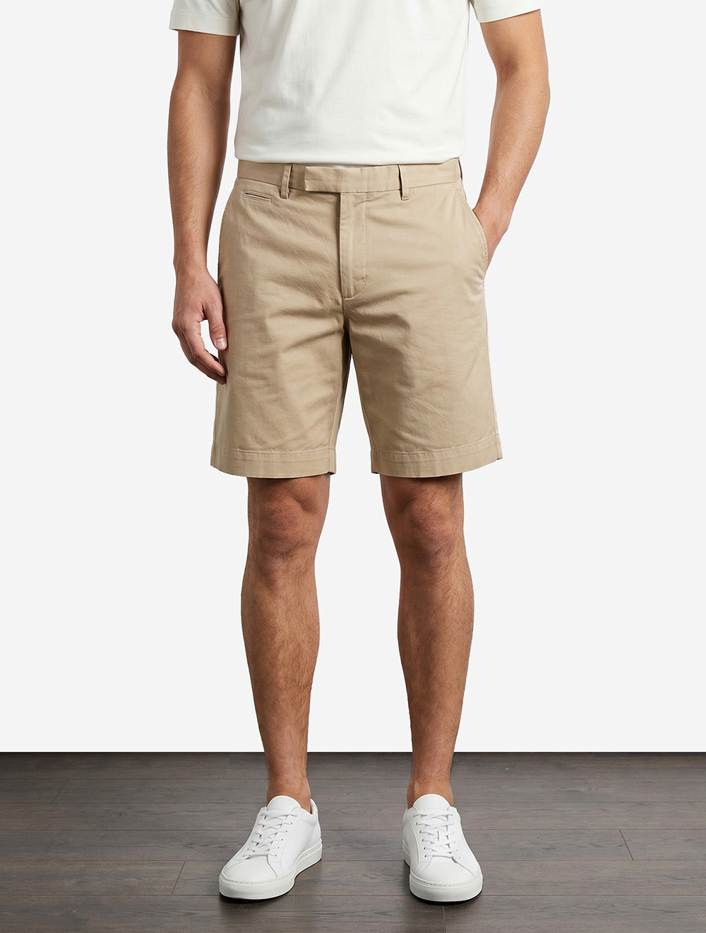 Short chino stretch slim kaki