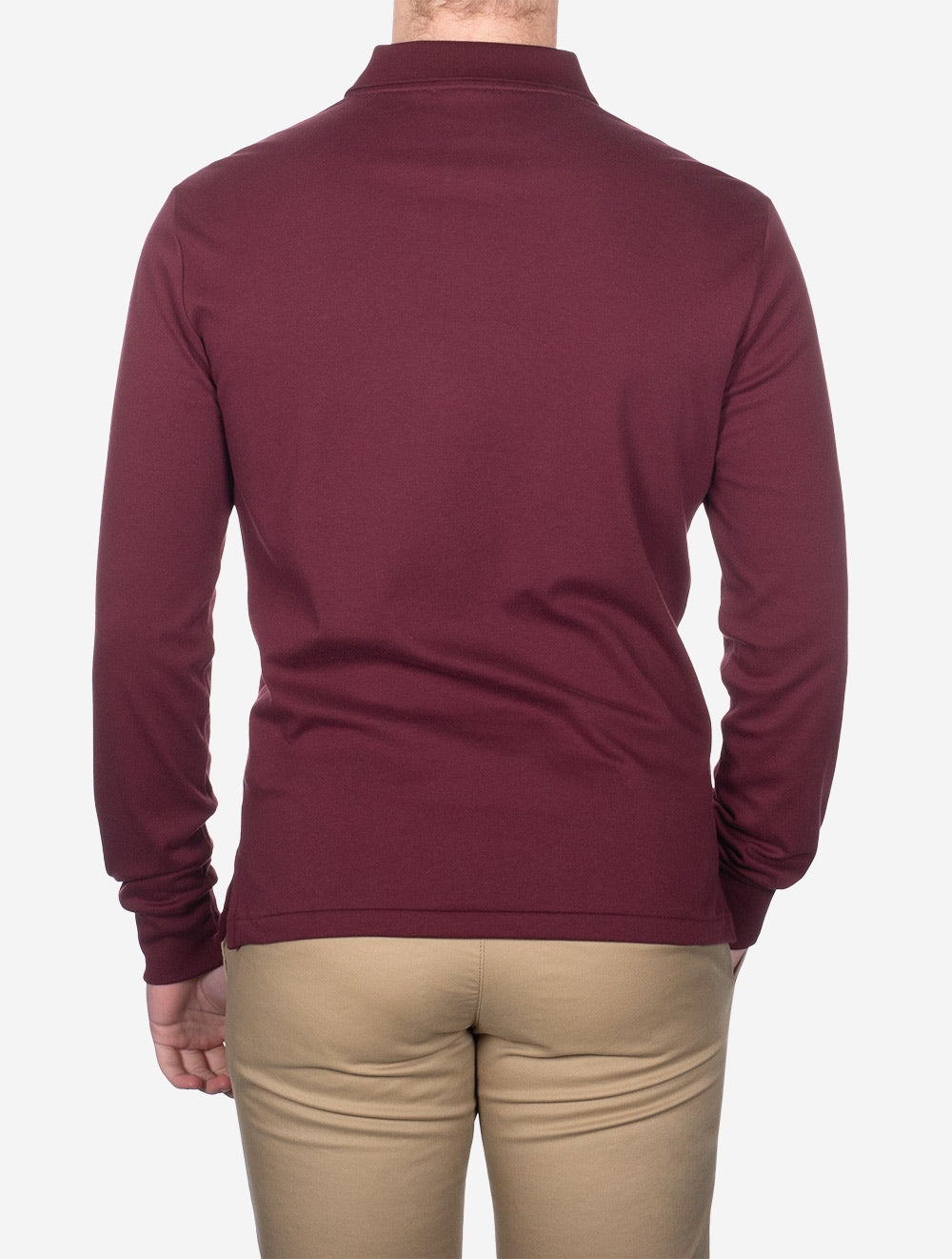 Slim Fit Pima Long Sleeve Polo Red