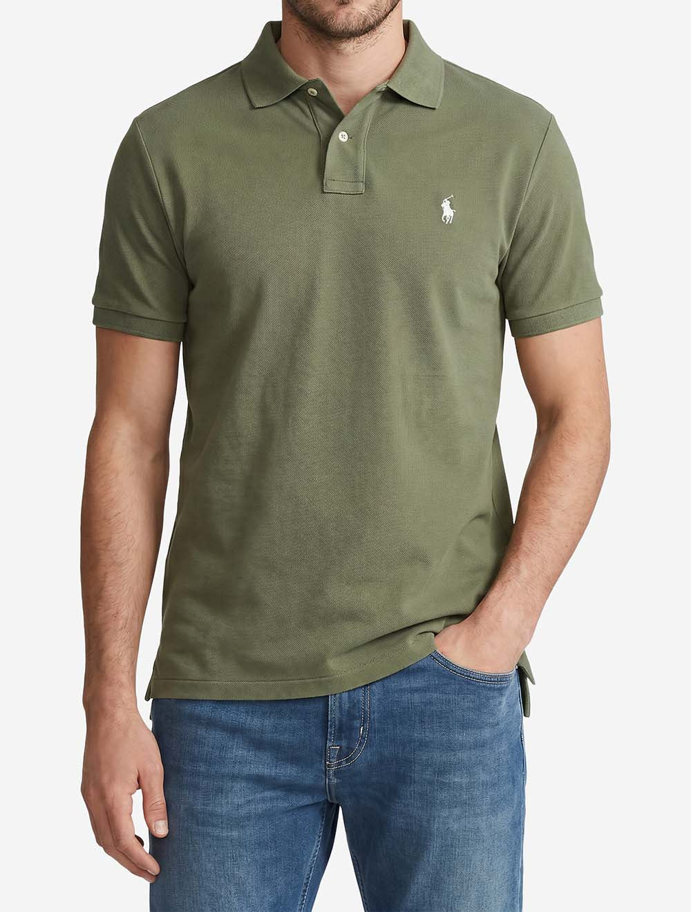 Custom Slim Fit Polo Shirt Green