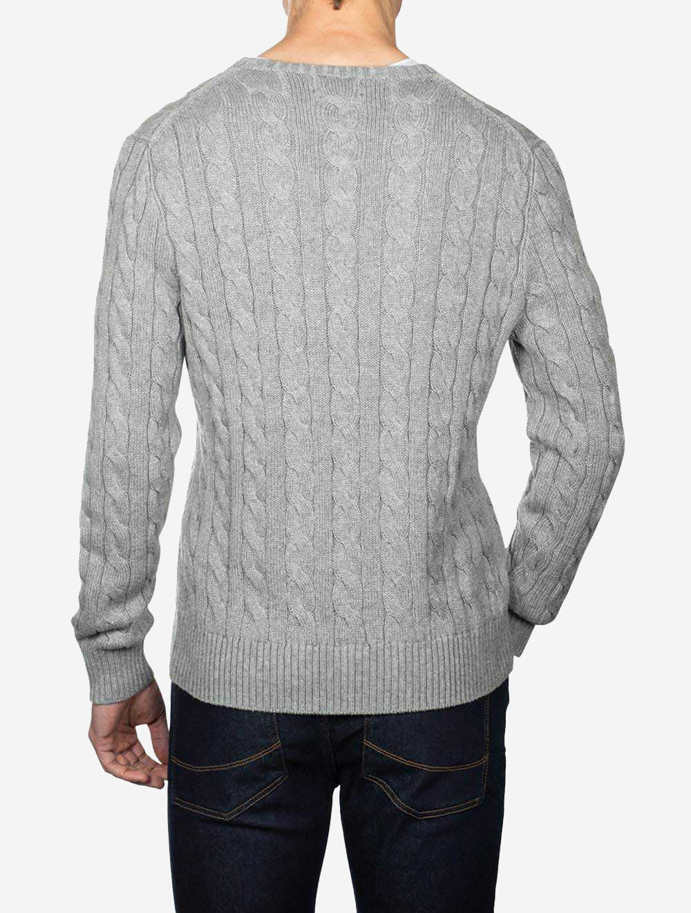 Cotton Cable Sweater Grey