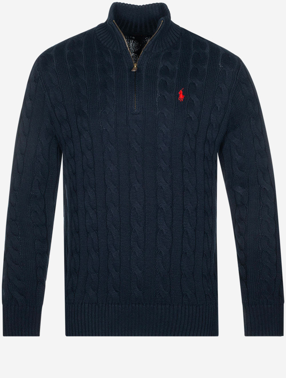 Cable Half Zip Pullover Cruise Navy