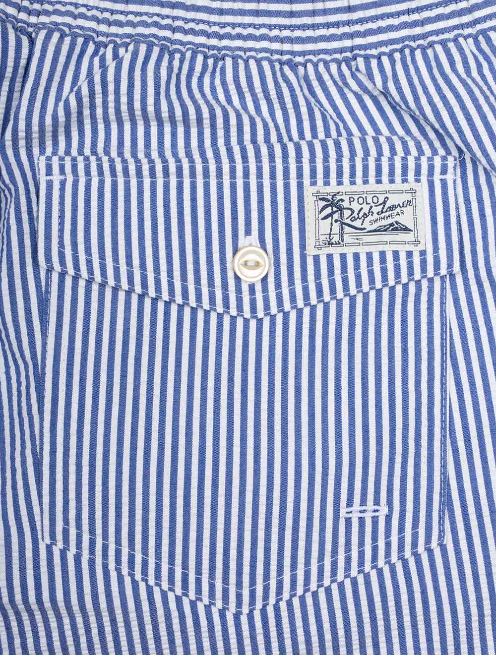 Ralph Lauren Seersucker Swim Shorts Blue AI3