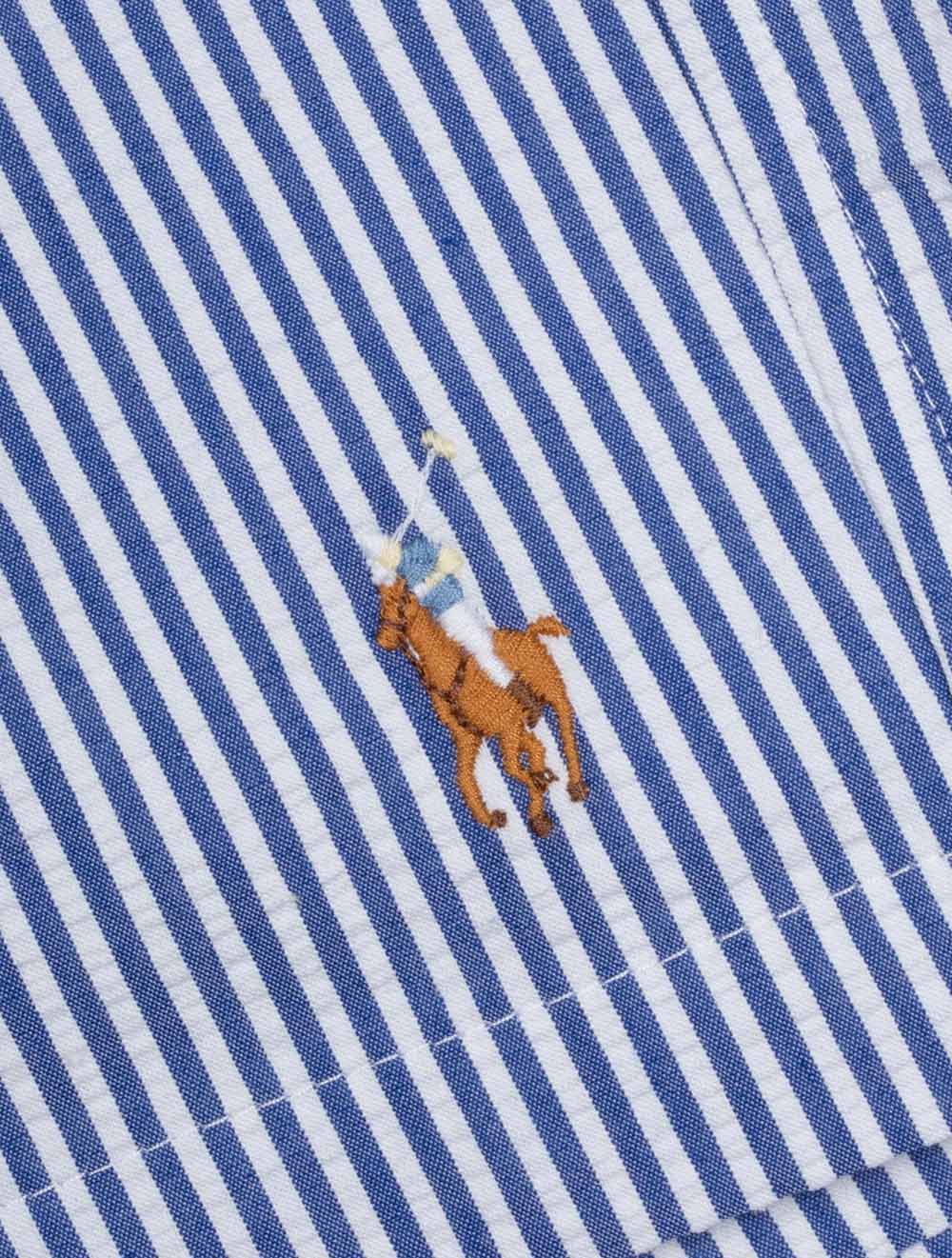 Ralph Lauren Seersucker Swim Shorts Blue AI5