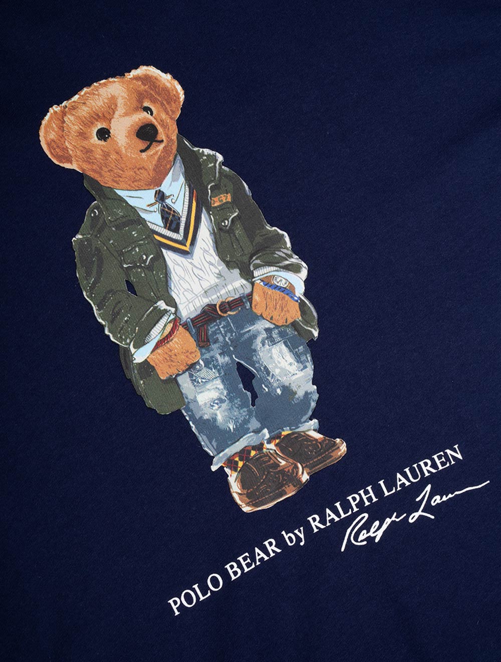 Classic Fit Polo Bear Jersey T-Shirt Navy