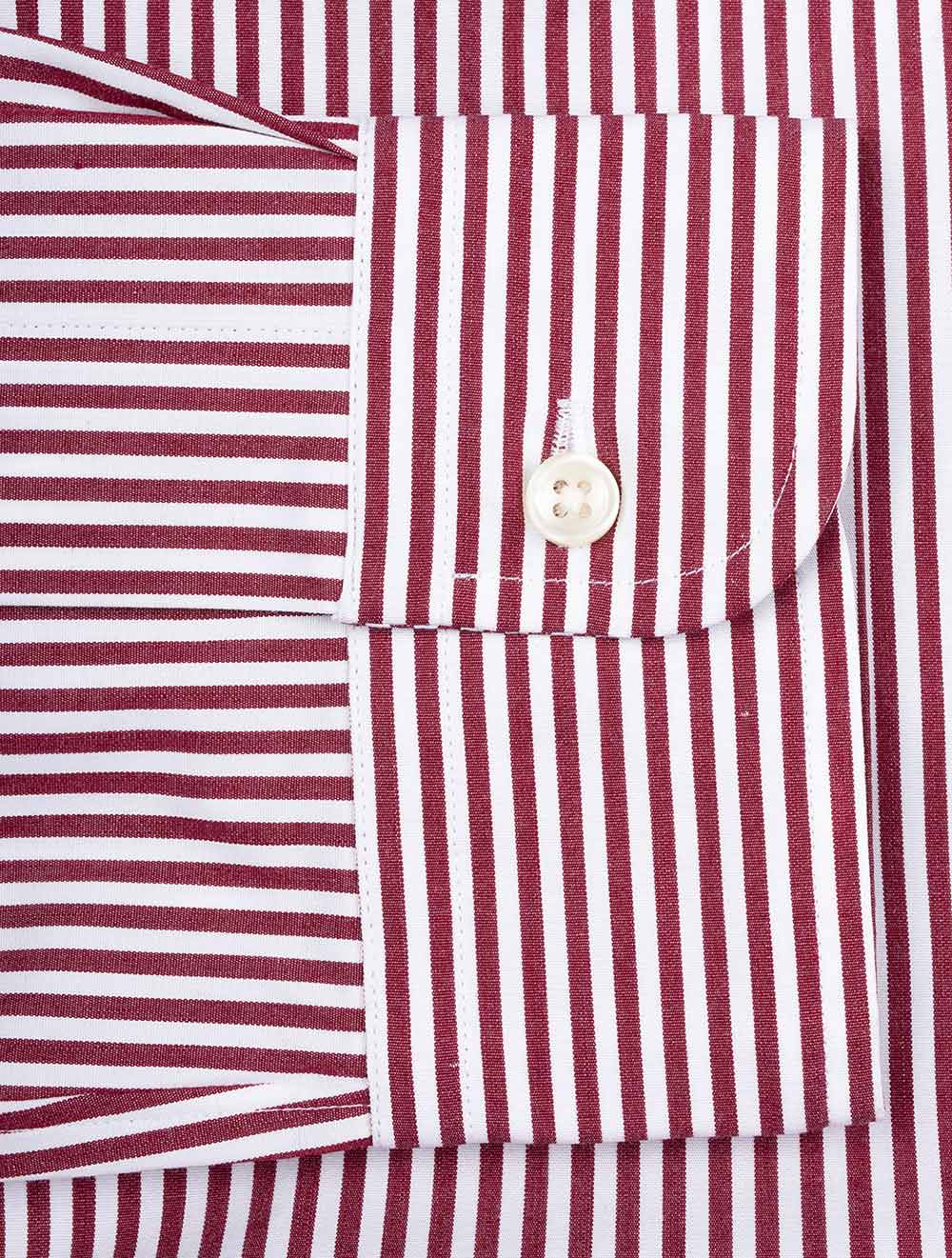 Poplin Stripe Buttondown Shirt Red