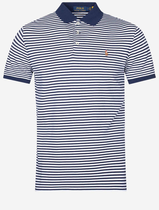 RALPH LAUREN Stripe Polo Shirt Cruise Navy