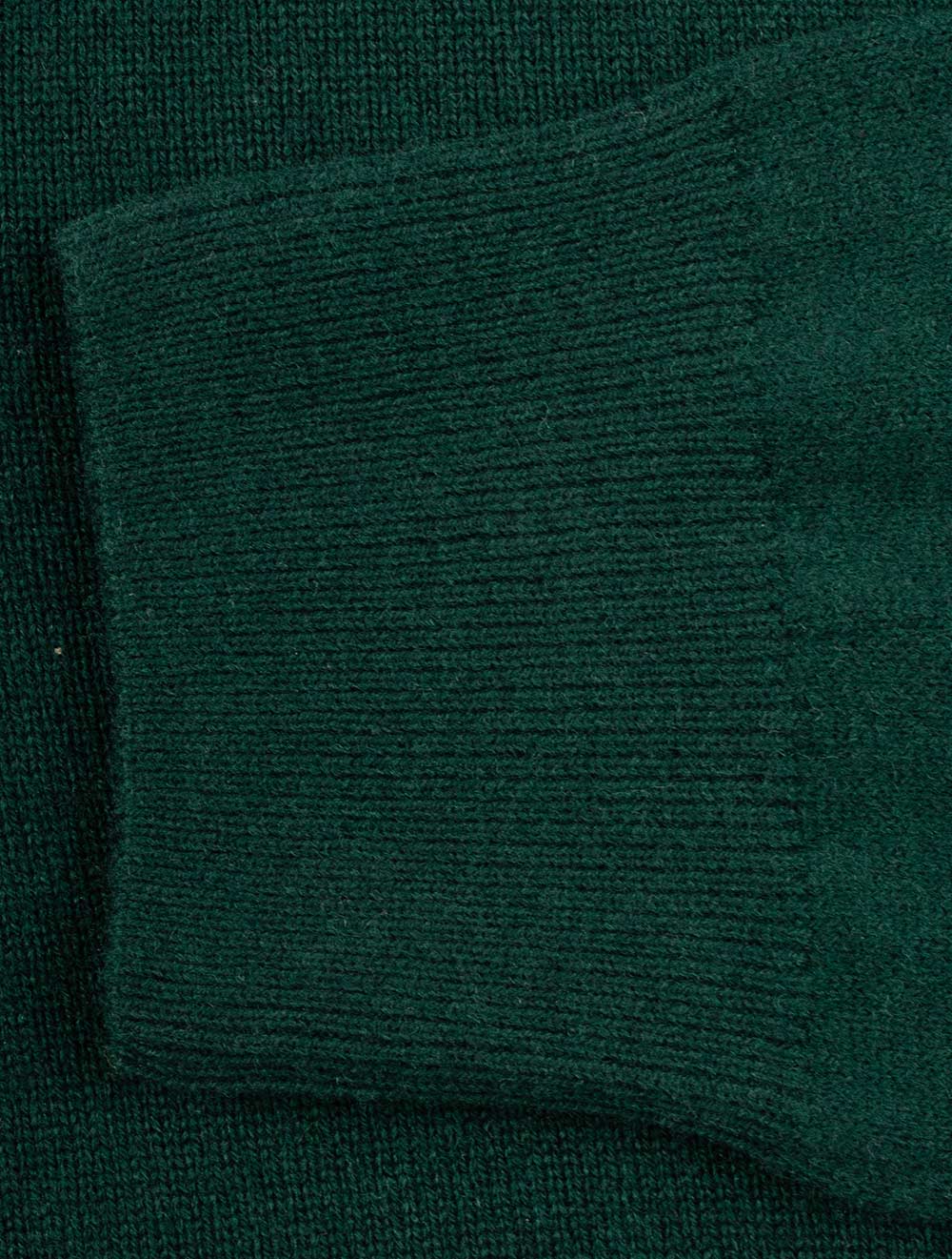 Wool Quarter Zip Jumper Green
