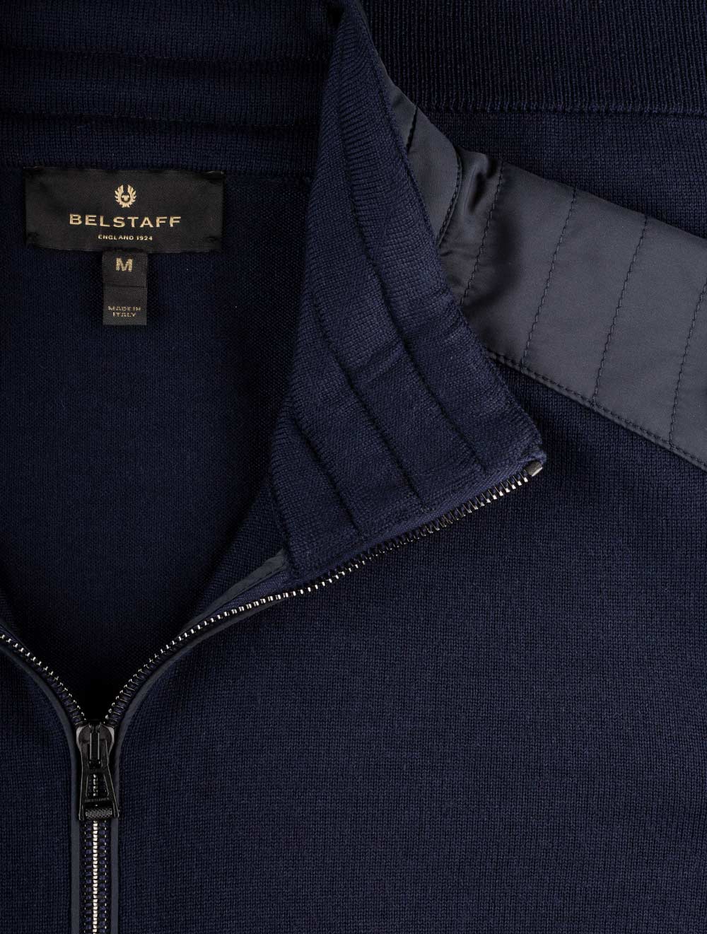 Belstaff Kelby Zip Cardigan-Dark Ink