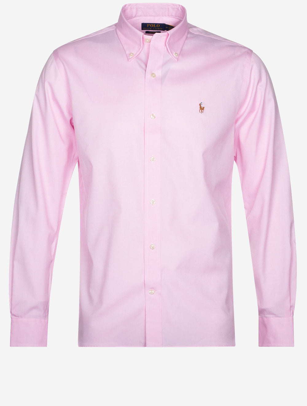 Buttondown Plain Stretch Shirt Pink White