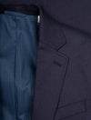 Slim Cotton Linen Suit Blazer Marine