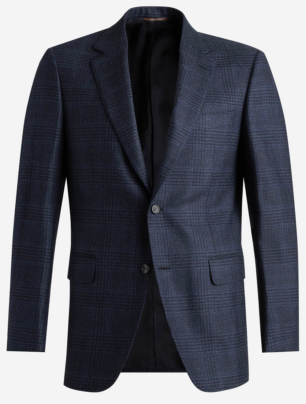 Check Wool Jacket Navy