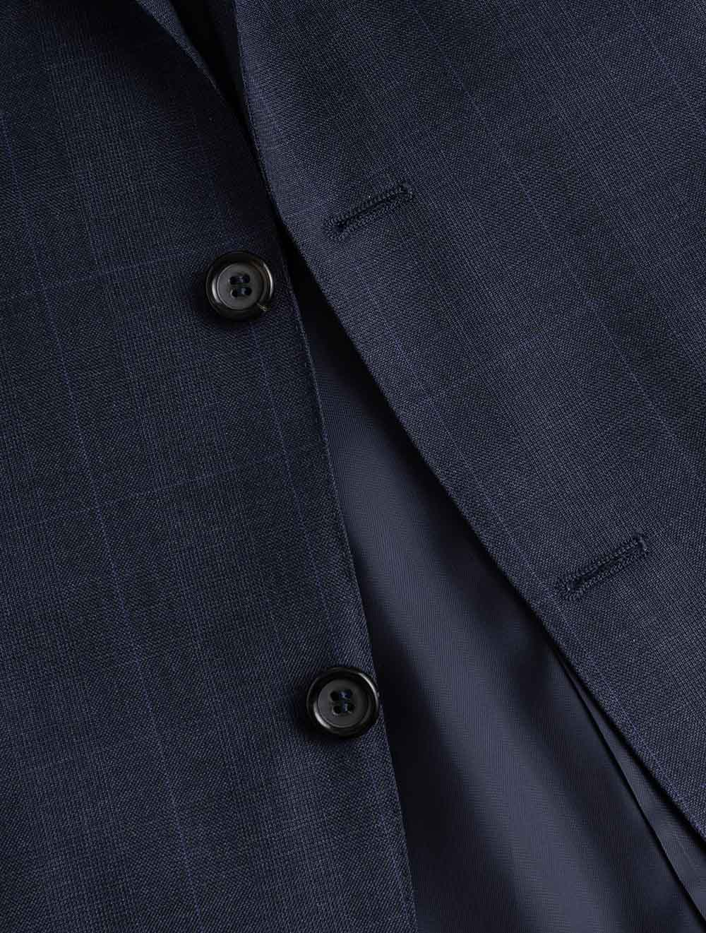COSTUME À CARREAUX CANALI - Bleu