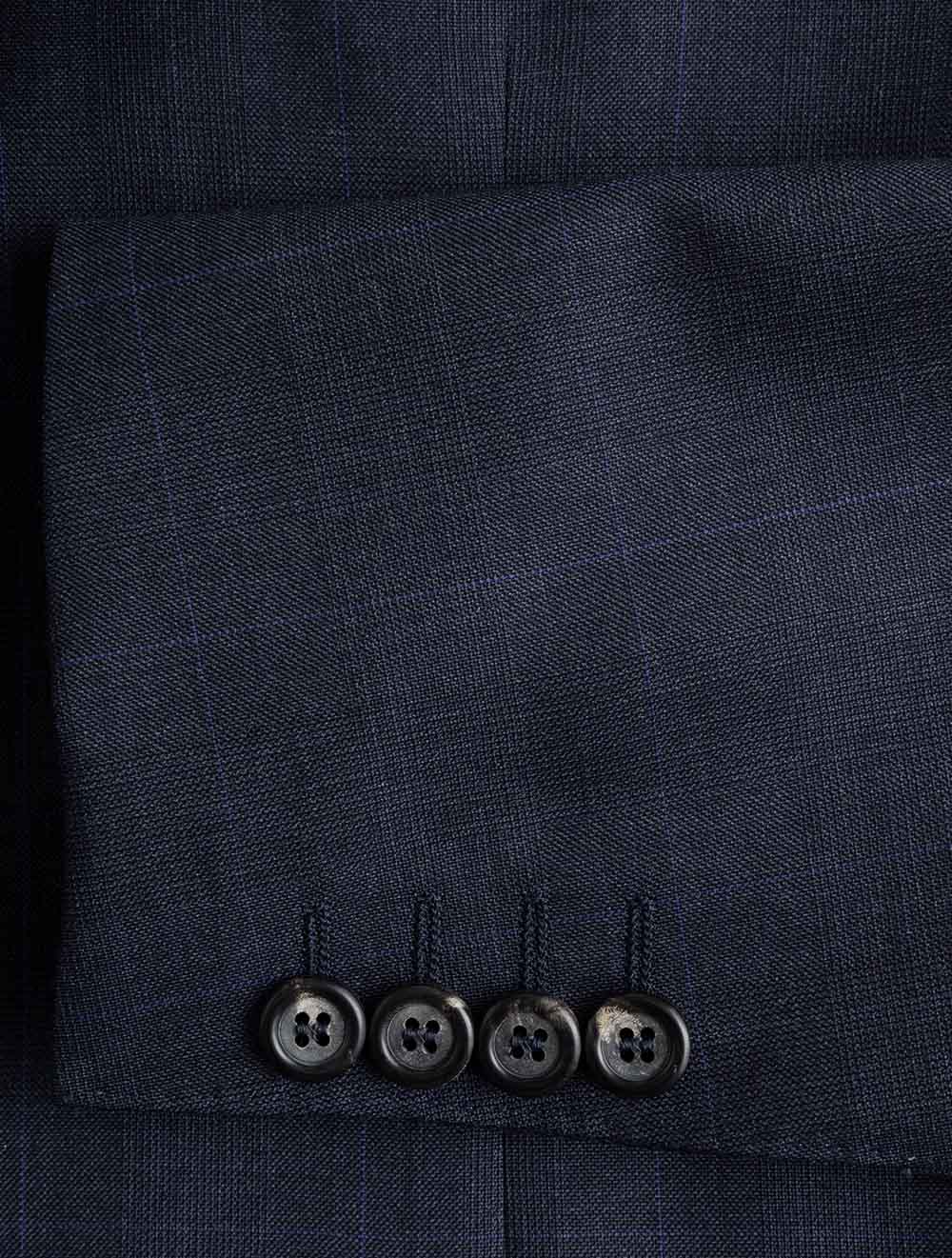 COSTUME À CARREAUX CANALI - Bleu