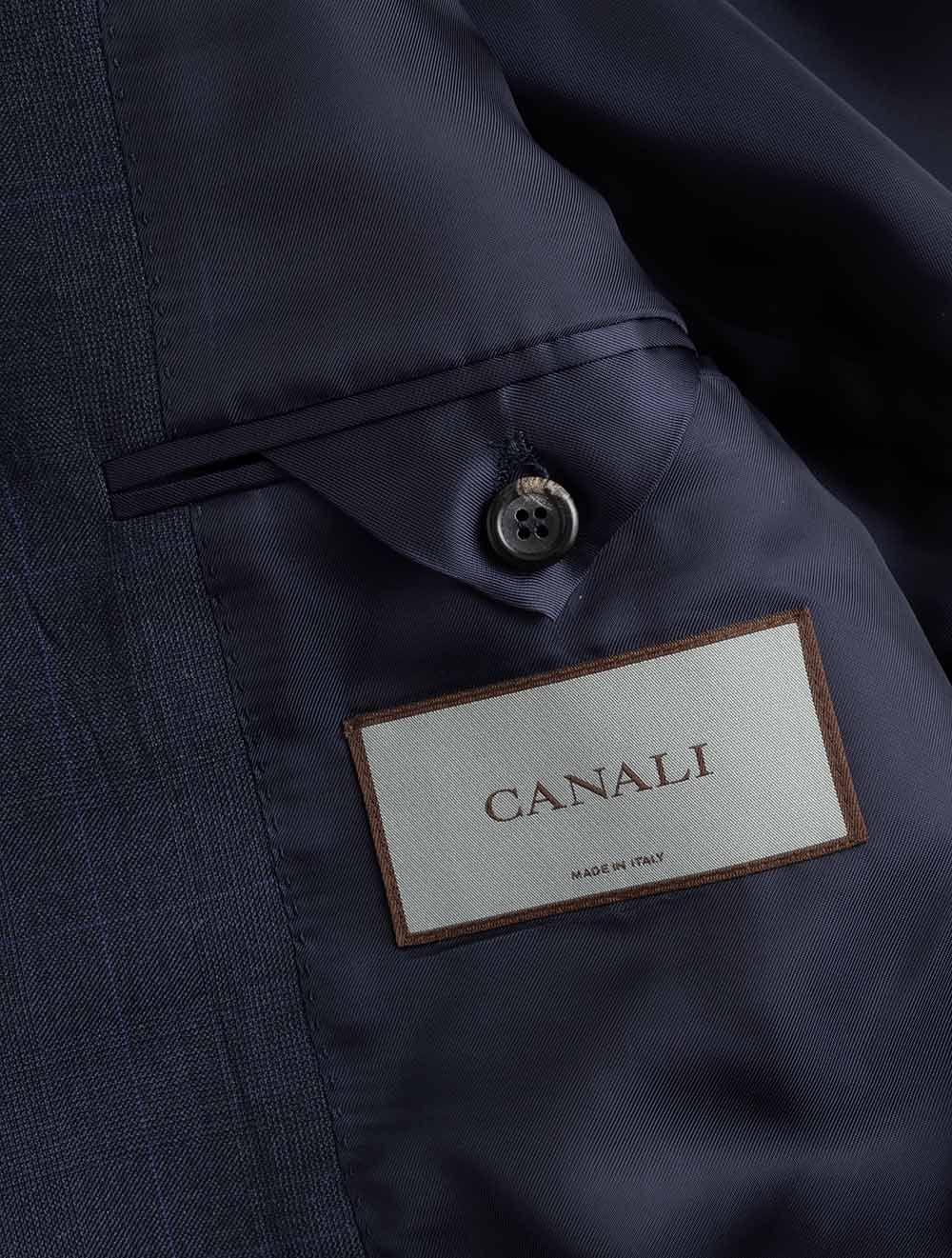 COSTUME À CARREAUX CANALI - Bleu
