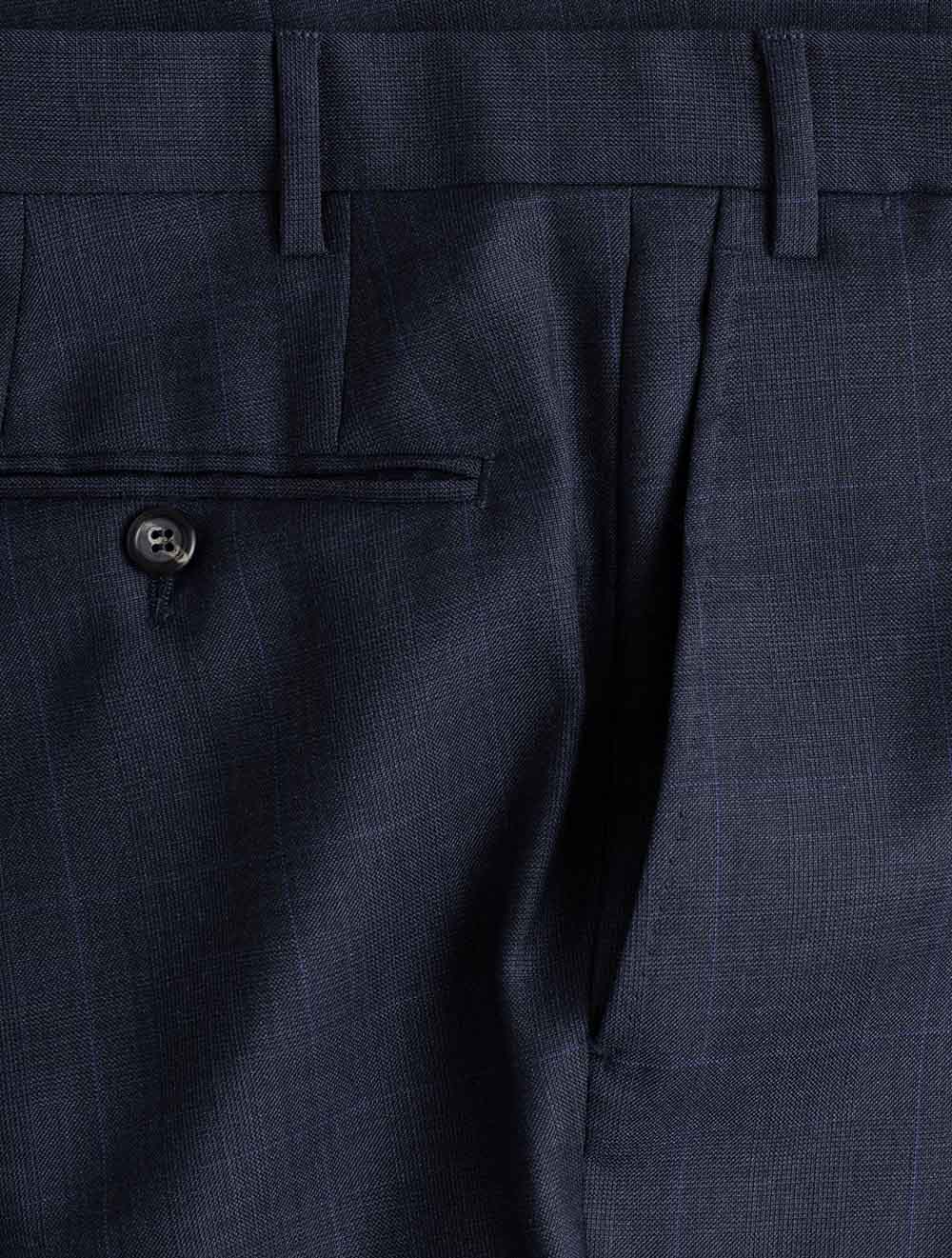 COSTUME À CARREAUX CANALI - Bleu