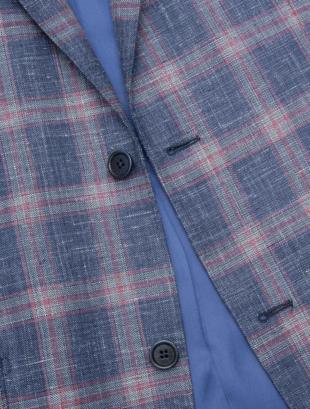 Dun1707500 Karierte Seidenmischung, Blau