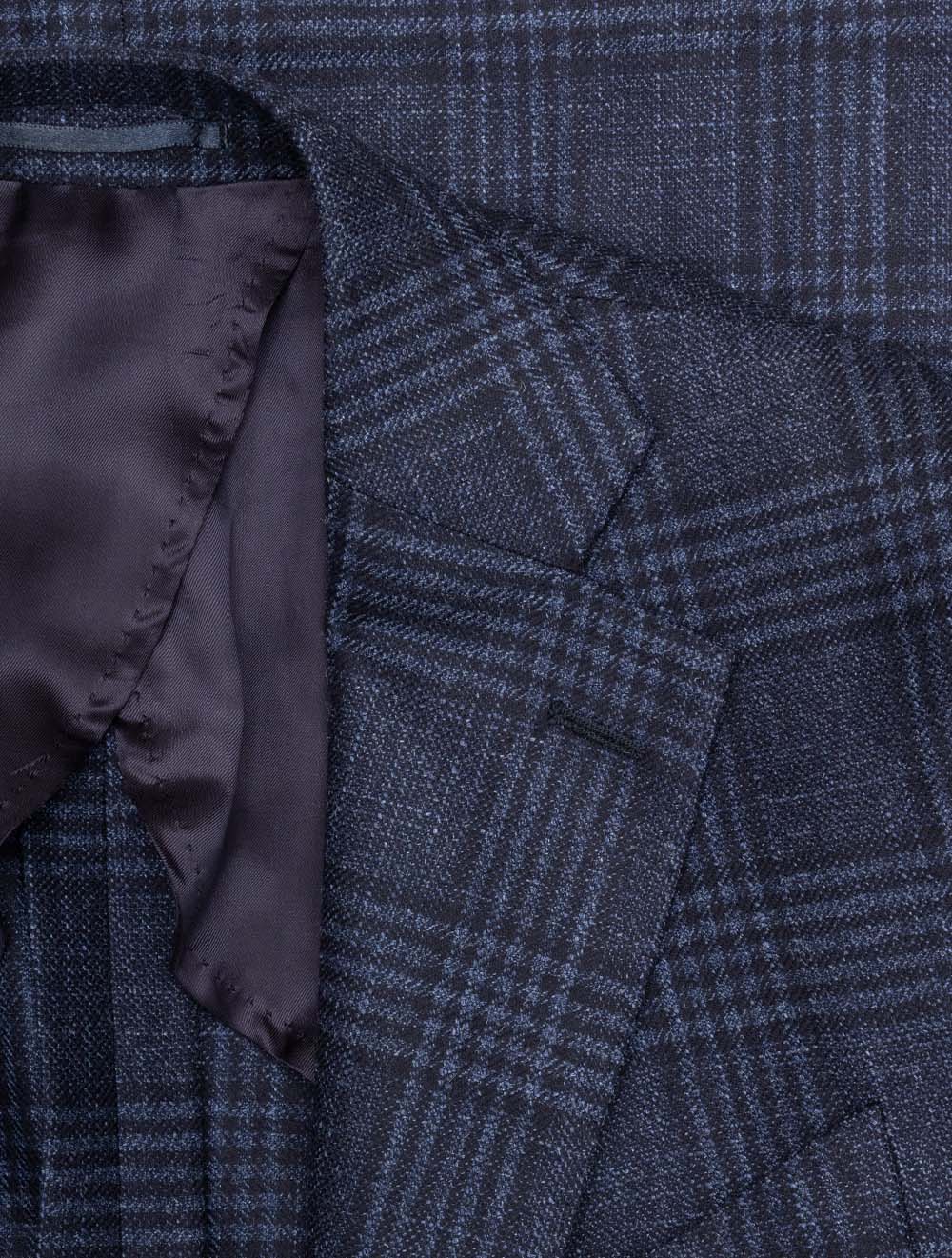 Plaid Check Jacket Blue