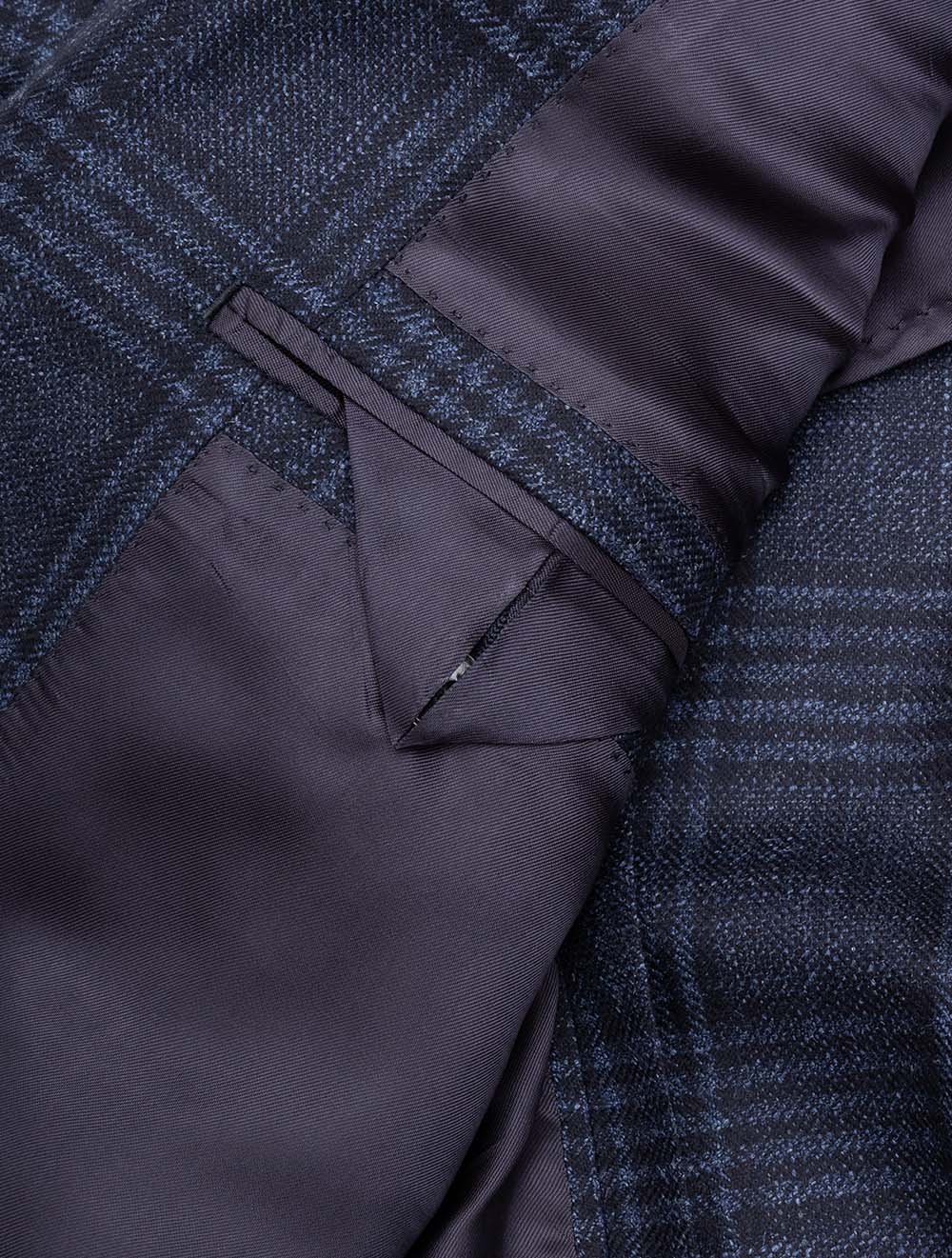 Plaid Check Jacket Blue