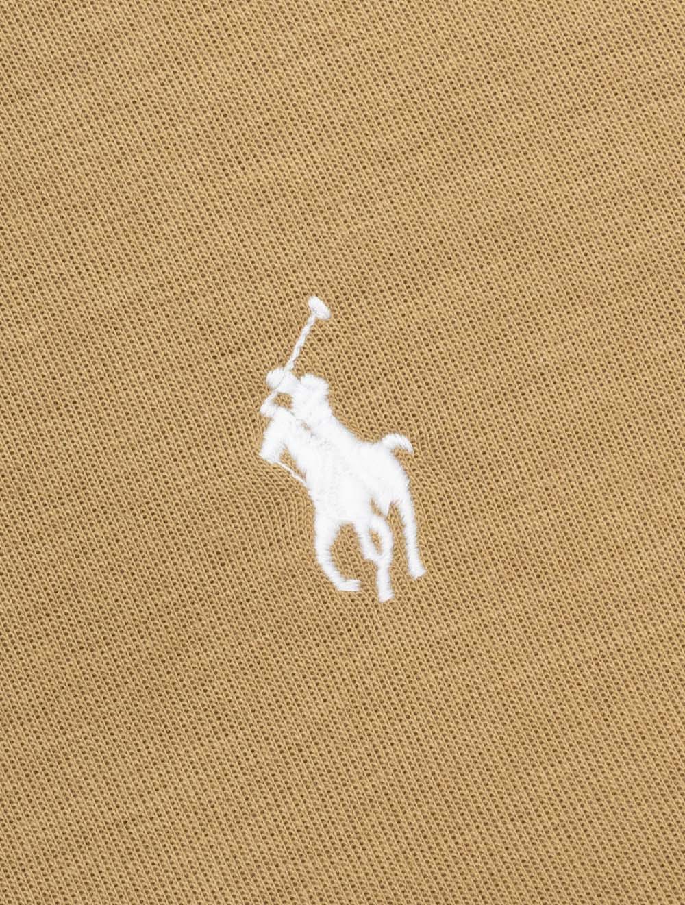 Double Knit Quarter Zip Pullover Tan