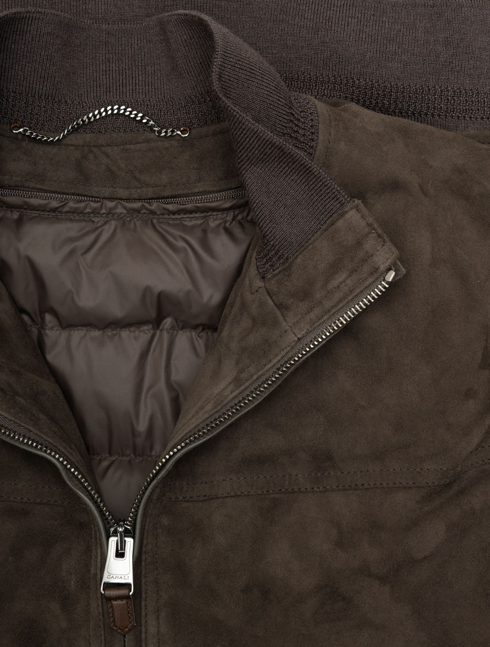Suede Bomber Jacket Brown