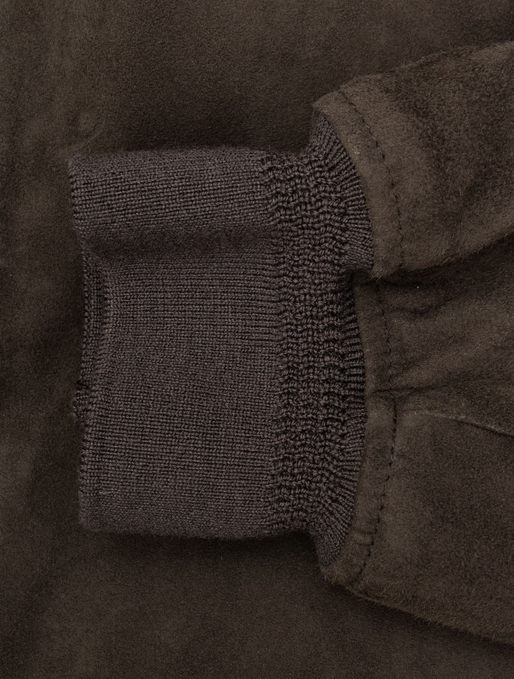 Suede Bomber Jacket Brown