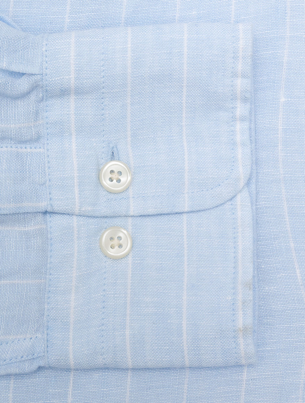 Regular Linen Stripe Shirt Sky Blue