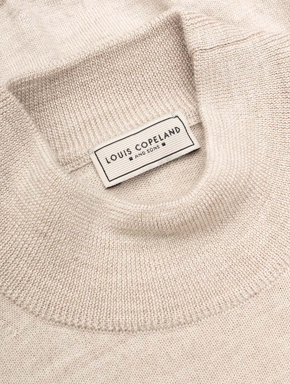 Merino Wool Mock Neck Beige