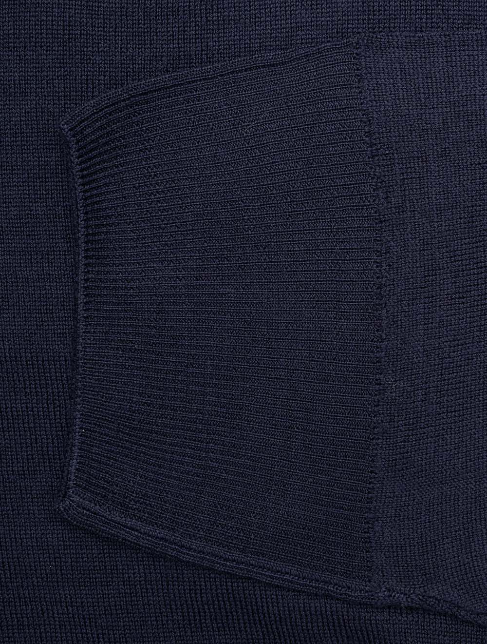 Pure Wool Crew Neck Knitwear Navy