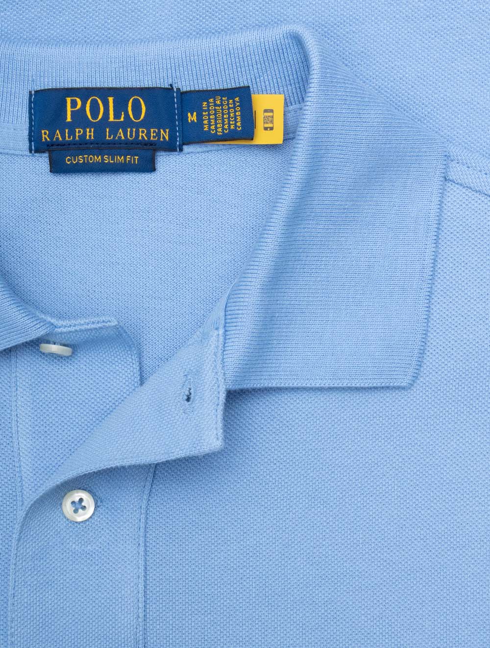 Custom Slim Fit Polo Shirt Insignia Blue