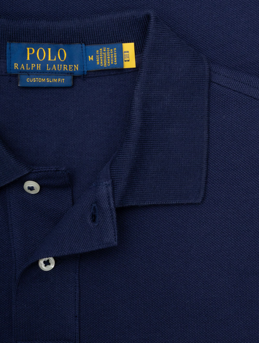 Custom Slim Fit Polo Shirt Navy