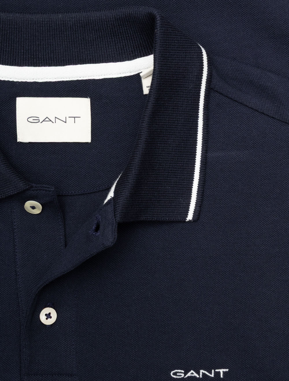 Tipping Short Sleeve Piqué Polo Evening Blue