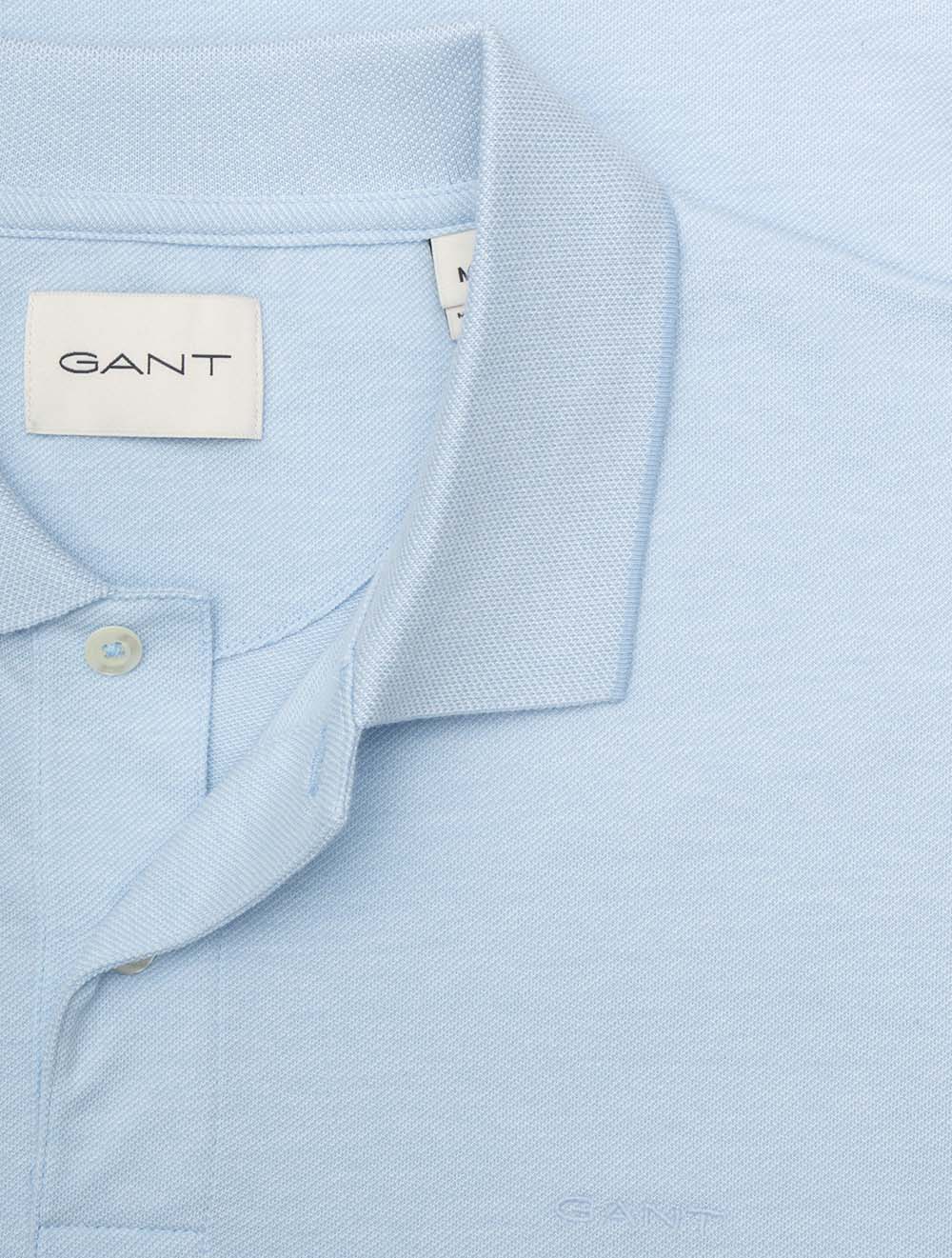 Two-Tone Short Sleeve Polo Sky Blue
