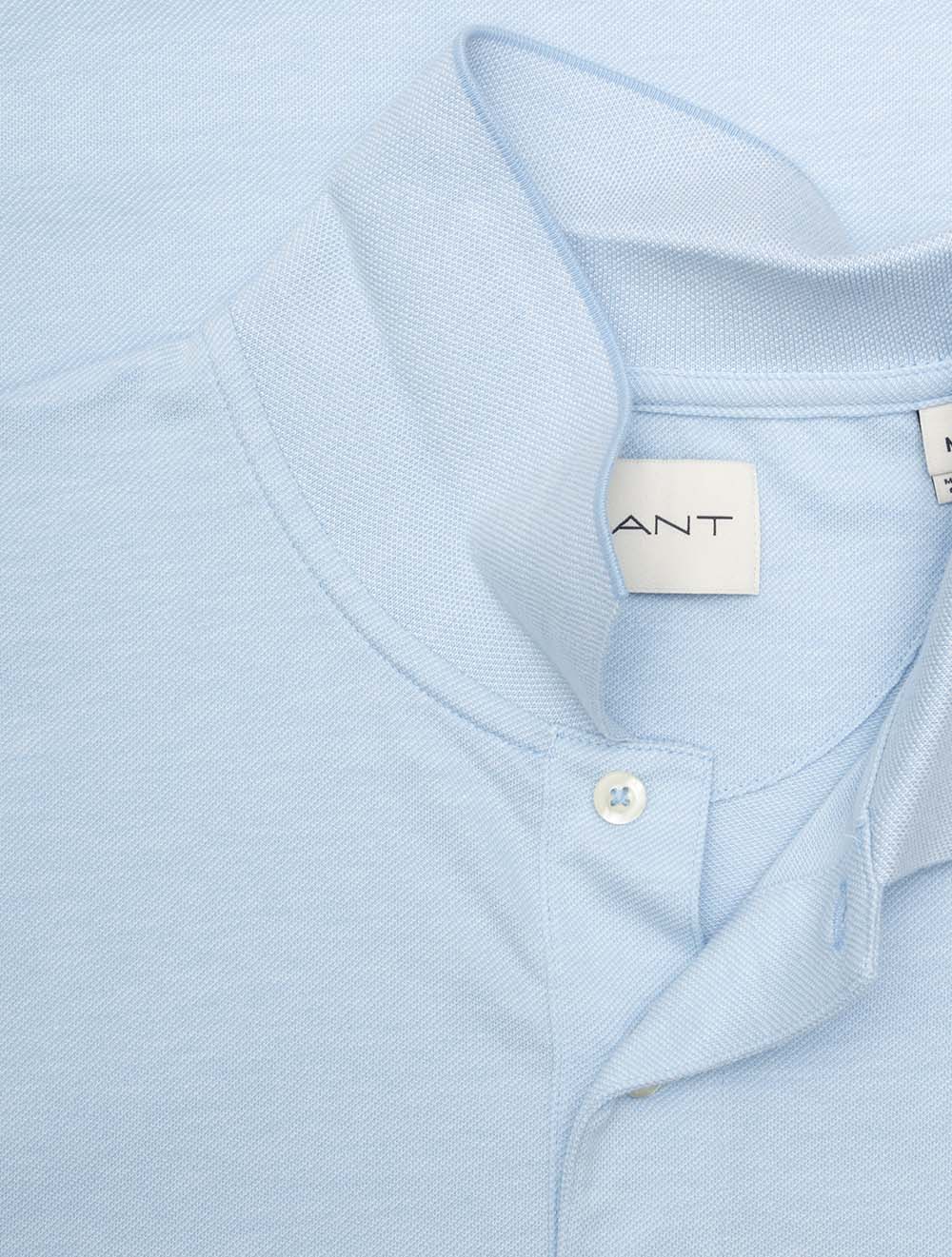 Two-Tone Short Sleeve Polo Sky Blue