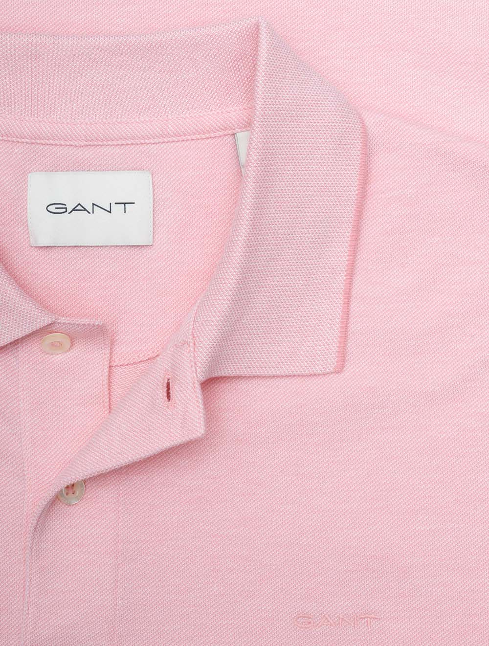 Two-Tone Short Sleeve Polo Washed Pink