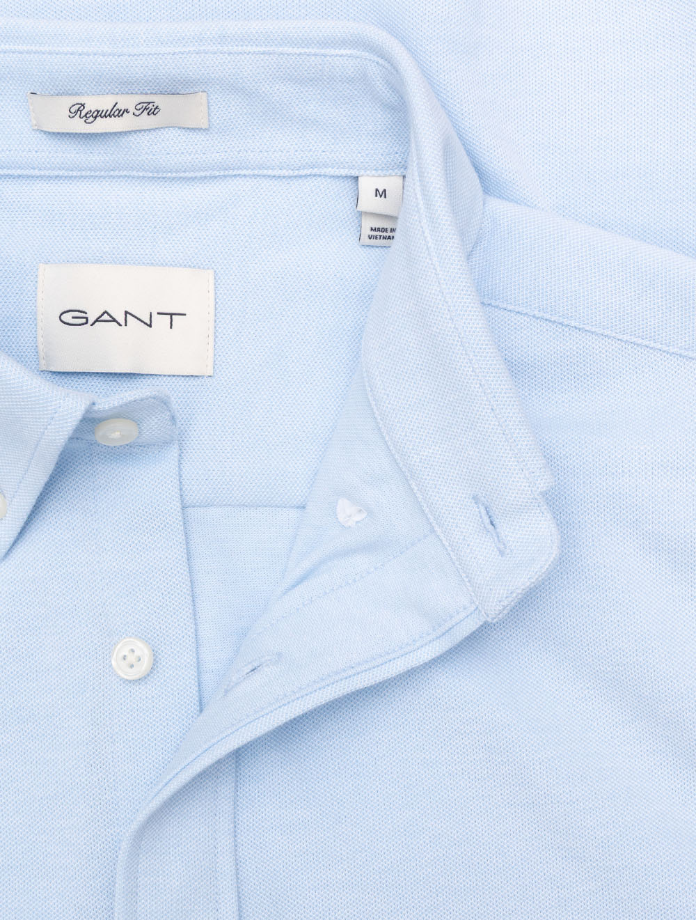 Regular Jersey Piqué Stretch Shirt Capri Blue