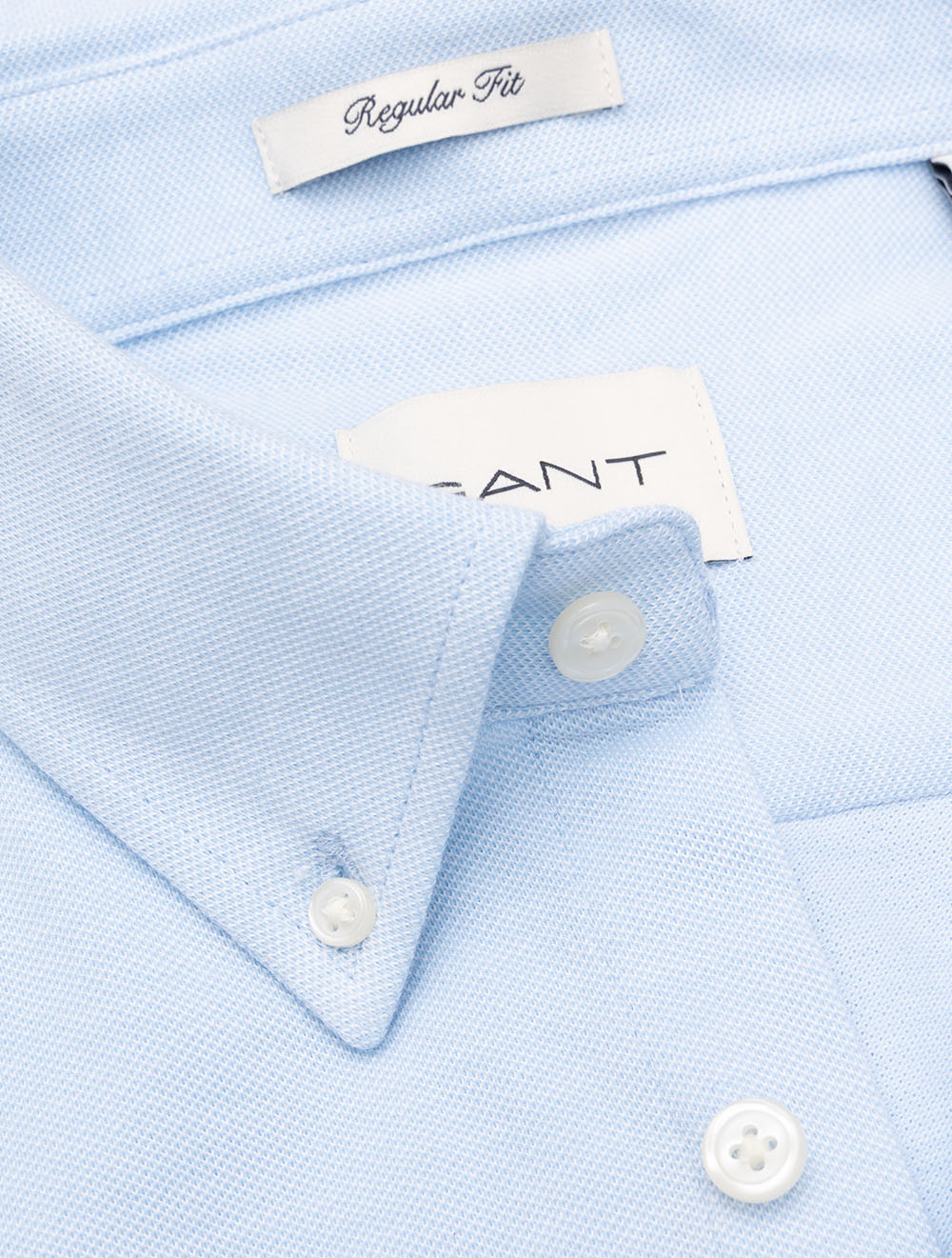 Regular Jersey Piqué Stretch Shirt Capri Blue